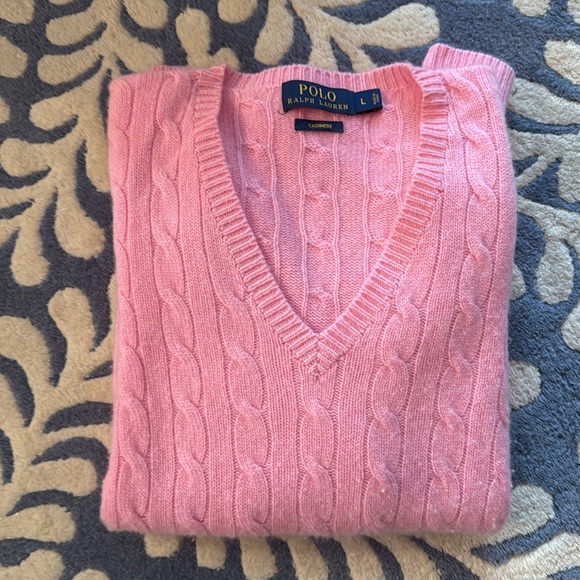 Polo Ralph Lauren Sweaters - POLO by Ralph Lauren V-neck Cashmere Sweater Size L
